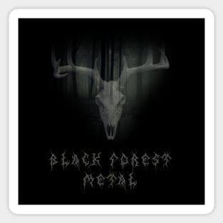 Black forest metal Sticker